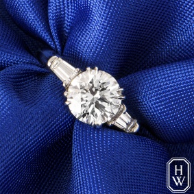 Harry Winston Platinum Diamond Classic Tapered Baguette Ring 1.51ct E/VS2 Harry Winston Platinum Diamond Classic Tapered Baguette Ring 1.51ct E/VS2